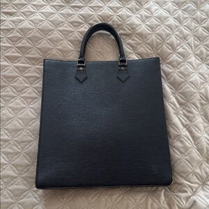 LOUIS VUITTON Epi Sac Plat Hand Bag Black M59082